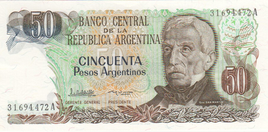 VF sig Mastropierro-Elizalde Argentina Banknote P272c-Col 501,100 Pesos Sfx D 