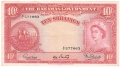Bahamas 10 Shillings, (1954)