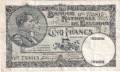 Belgium 5 Francs,  5. 2.1927