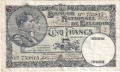 Belgium 5 Francs, 11.12.1927