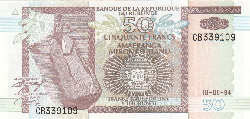 2005 BURUNDI 5000 Francs Banknote P.42c UNC. 