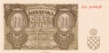Croatia 10 Kuna, 30. 8.1941