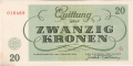 Czechoslovakia 20 Kronen, 1943