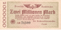 Germany 2 Million Mark, 20. 8.1923