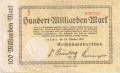 Germany 100 Milliarden Mark, 24.10.1923