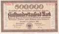 Germany 500,000 Mark, 11. 8.1923