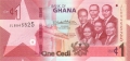 Ghana 1 Cedi,  4. 3.2019