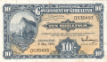Gibraltar 10 Shillings,  1. 5.1965