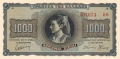 Greece 1000 Drachmai, 21. 8.1942