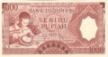 Indonesia 1000 Rupiah, 1958