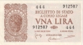 Italy 1 Lira, 23.11.1944