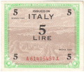 Italy 5 Lire, 1943