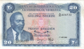 Kenya 20 Shillings,  1. 7.1966