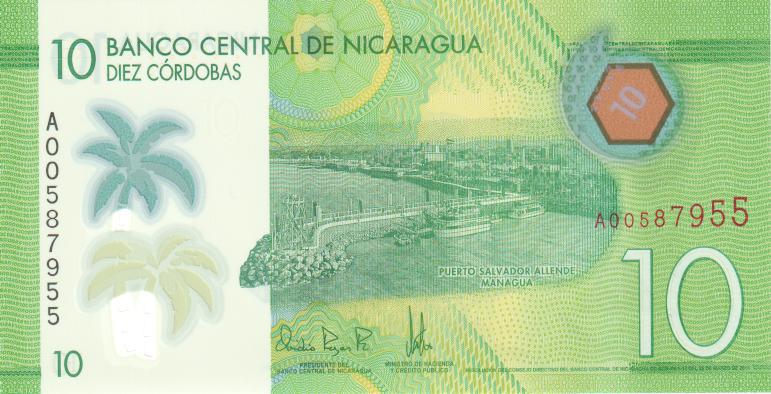 NICARAGUA Polymer Banknote 50 Cordobas 2010 UNC
