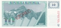 Slovenia 10 Tolarjev, (1990)