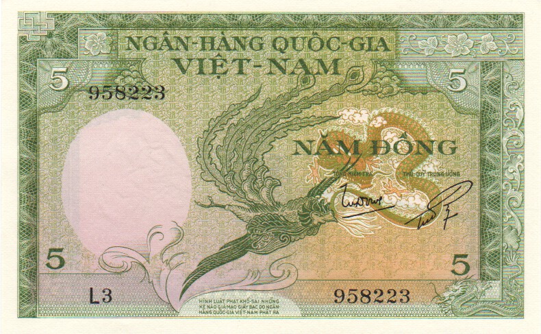 Iconic TIGER Note. Vietnam War Era South Vietnamese 500 Dong 