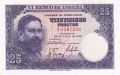 Spain 25 Pesetas, 22. 7.1954