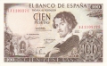 Spain 100 Pesetas, 19.11.1965