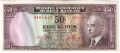 Turkey 50 Kurus, (1940's)