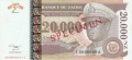 Zaire 20,000 New Zaires, 30. 1.1996