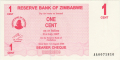 Zimbabwe 1 Cent,  1. 8.2006