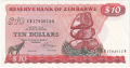 Zimbabwe 10 Dollars, 1980