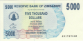 Zimbabwe 5000 Dollars,  1. 2.2007