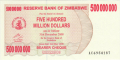 Zimbabwe 500 Milllion Dollars,  2. 5.2008
