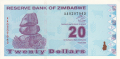 Zimbabwe 20 Dollars, 2009