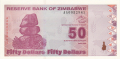 Zimbabwe 50 Dollars, 2009